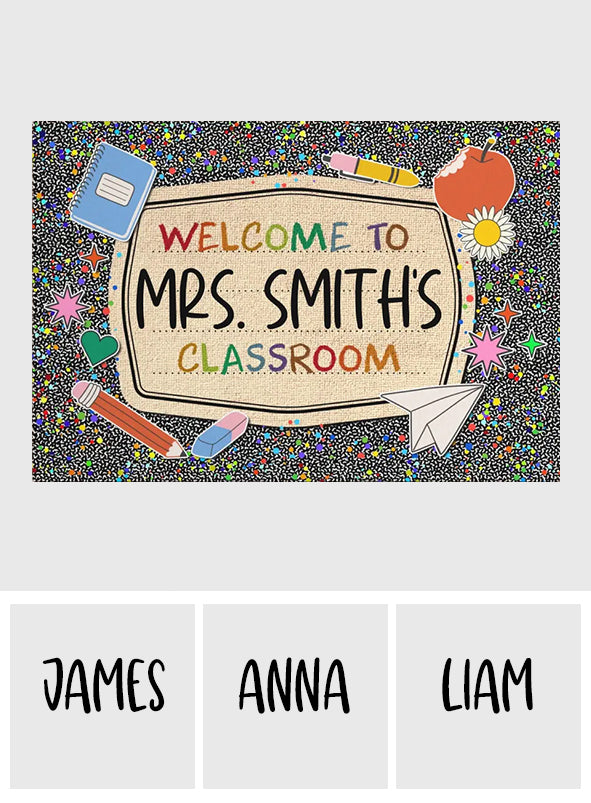 Back To School - Personalized Teacher Doormat