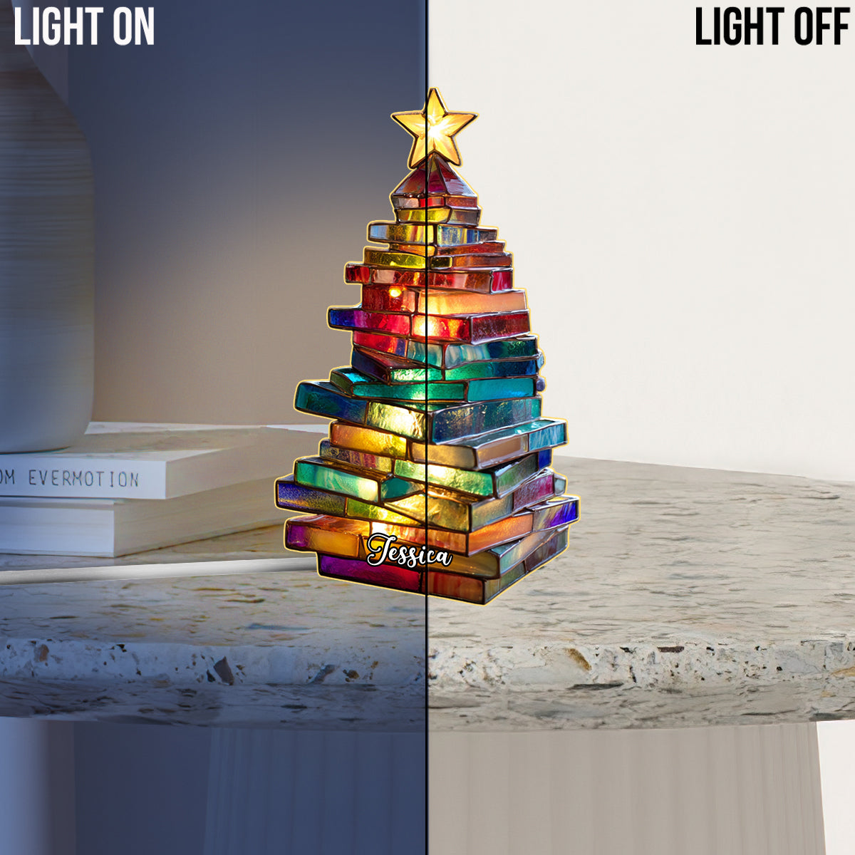 Book Tree - Personalized Book Acrylic LED Night Light