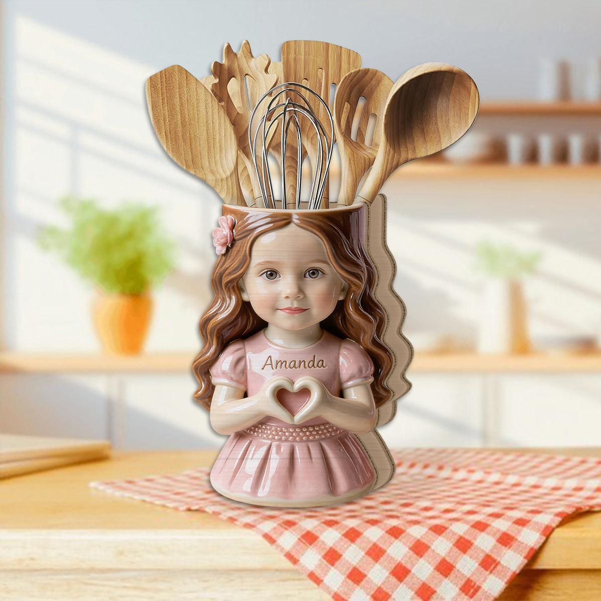 Any Kid Photo - Personalized Kid Wooden Desk Organizer