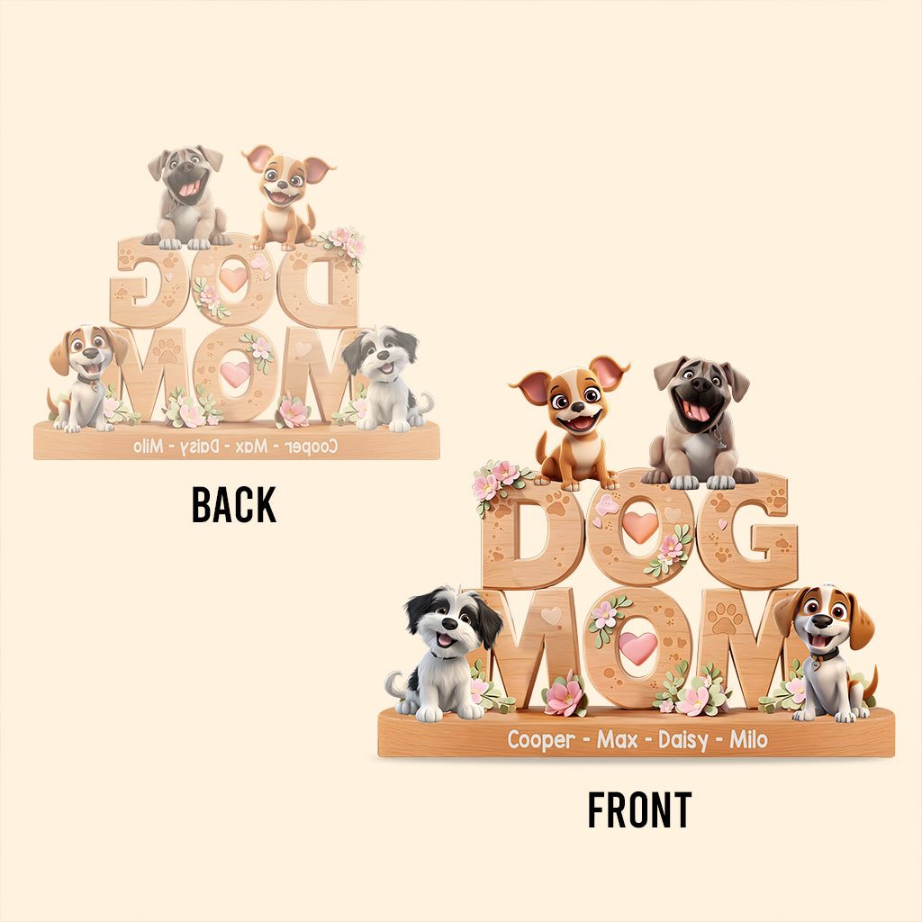 Hundemama – Personalisierte Acrylplakette in Hundeform