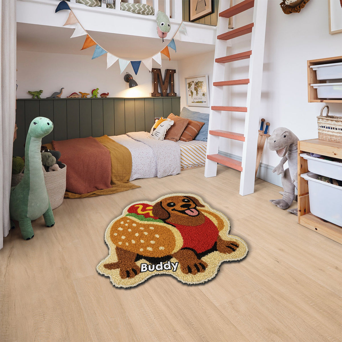 Beliebiges Foto als Teppich – Personalisierter, rutschfester, getufteter Hundeteppich