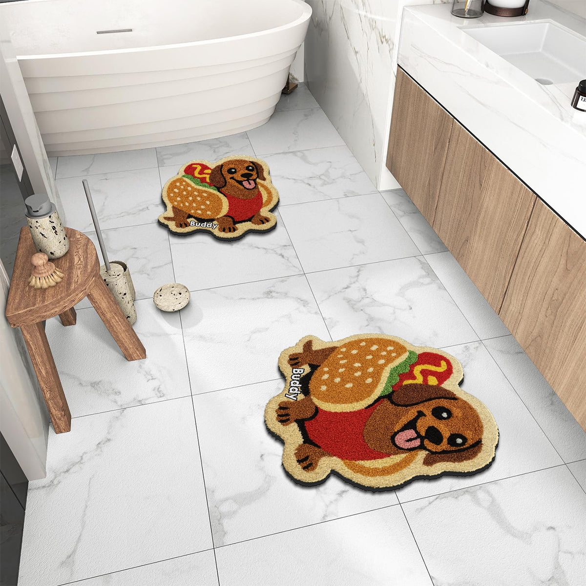 Beliebiges Foto als Teppich – Personalisierter, rutschfester, getufteter Hundeteppich