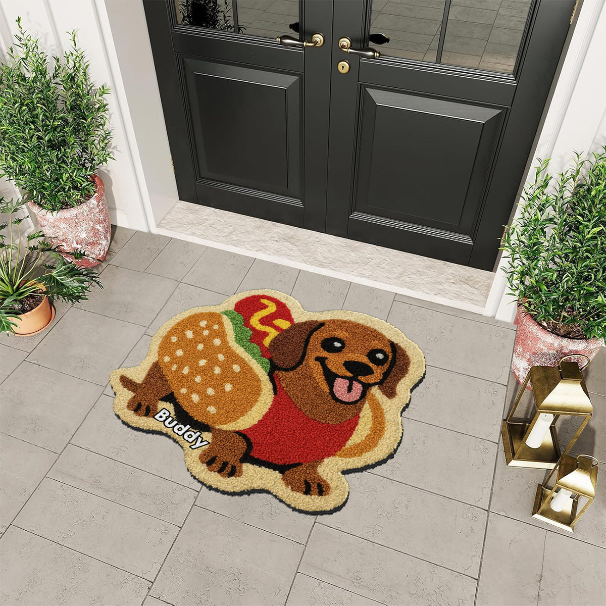 Beliebiges Foto als Teppich – Personalisierter, rutschfester, getufteter Hundeteppich