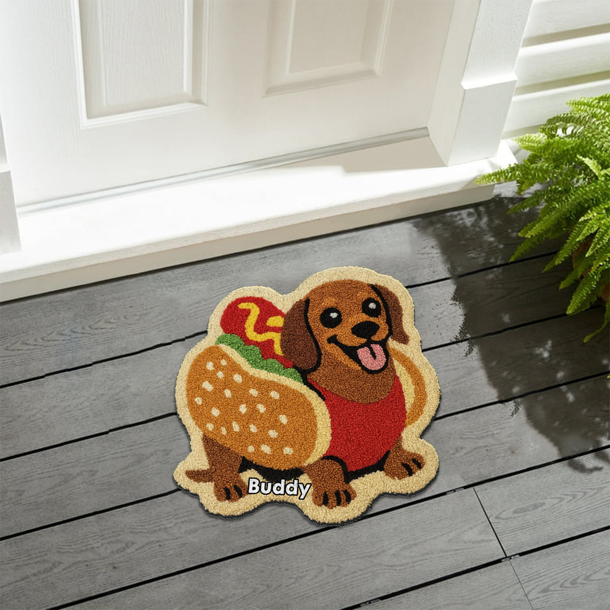 Beliebiges Foto als Teppich – Personalisierter, rutschfester, getufteter Hundeteppich