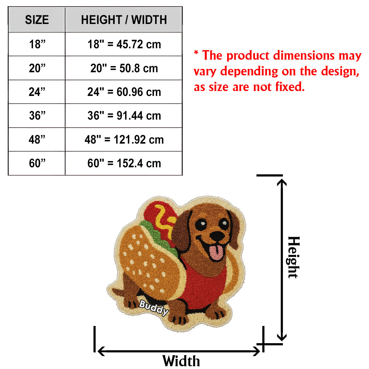 Beliebiges Foto als Teppich – Personalisierter, rutschfester, getufteter Hundeteppich