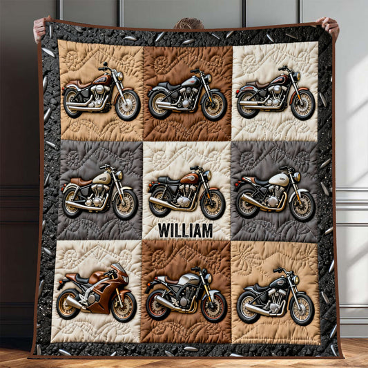 Motorcycle - Personalized Biker Blanket