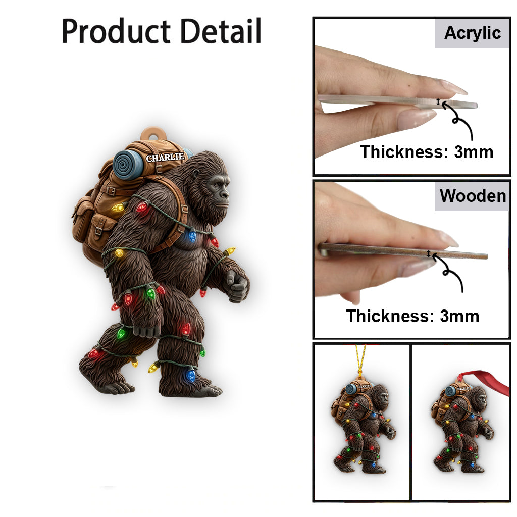 Sasquatch-Weihnachtsgeist – Personalisierter Wanderschmuck
