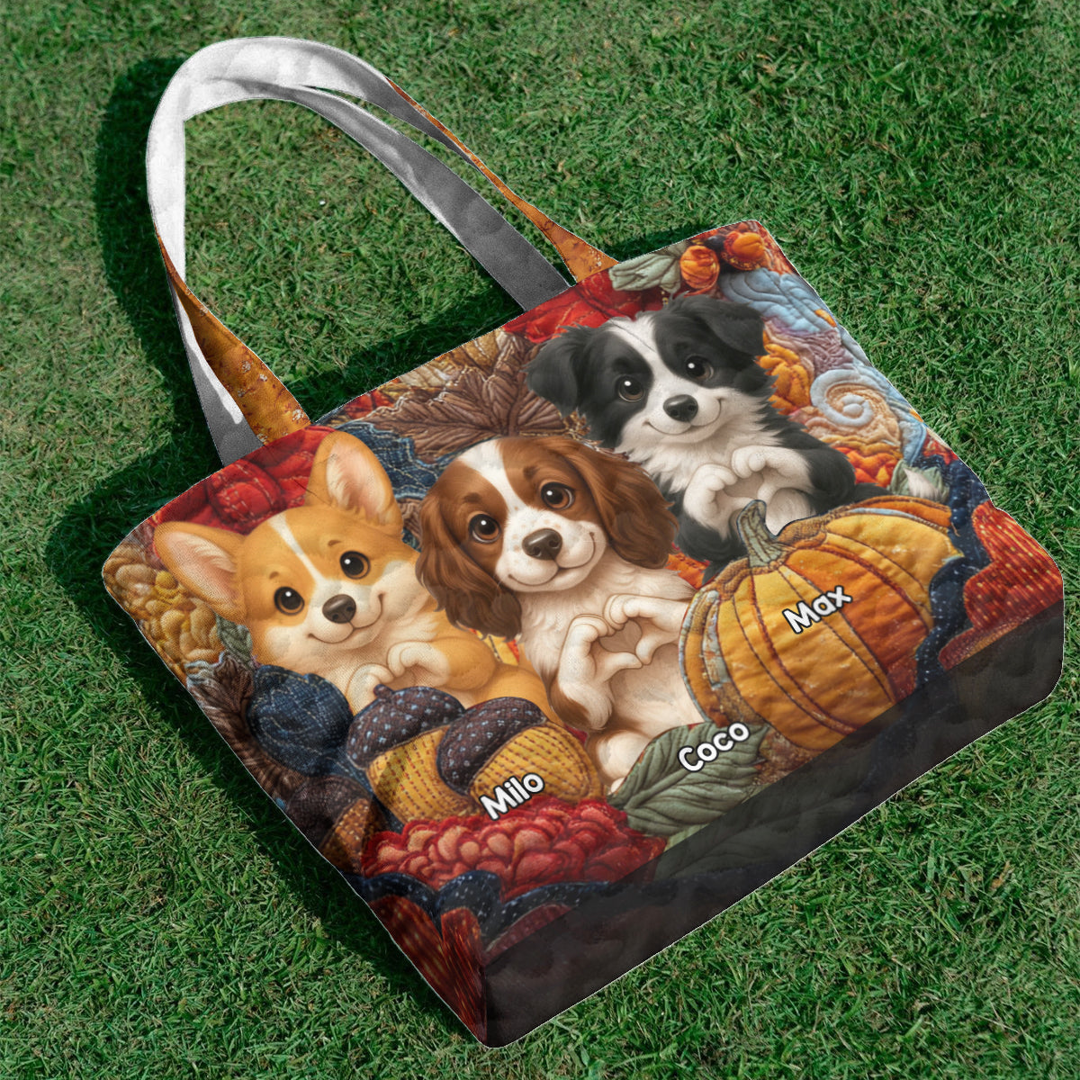 Ich liebe meinen Hund – Personalisierte gesteppte Hunde-Tragetasche