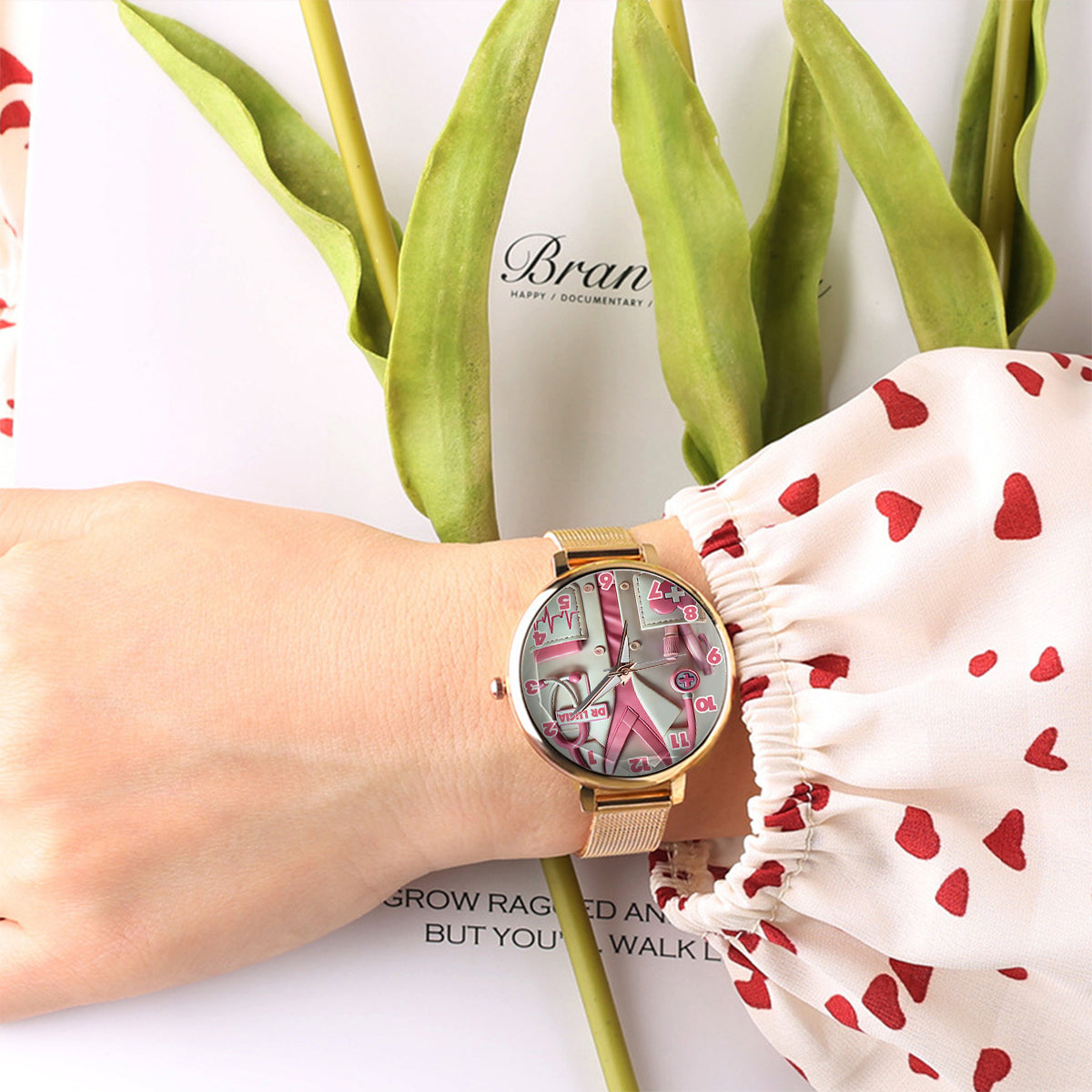 Nurse Life – Personalisierte Armbanduhr für Krankenschwestern 