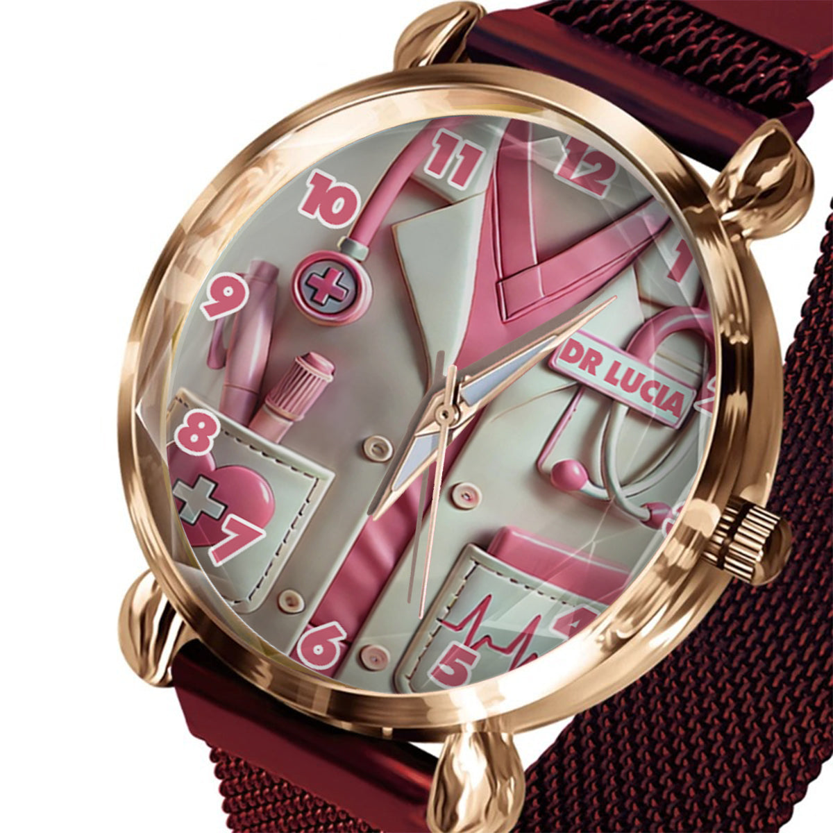 Nurse Life – Personalisierte Armbanduhr für Krankenschwestern 