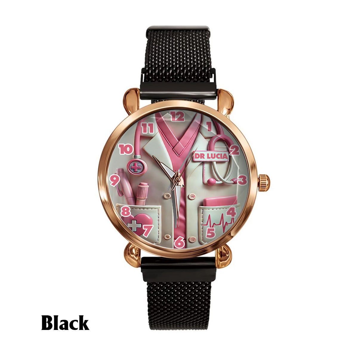 Nurse Life – Personalisierte Armbanduhr für Krankenschwestern 