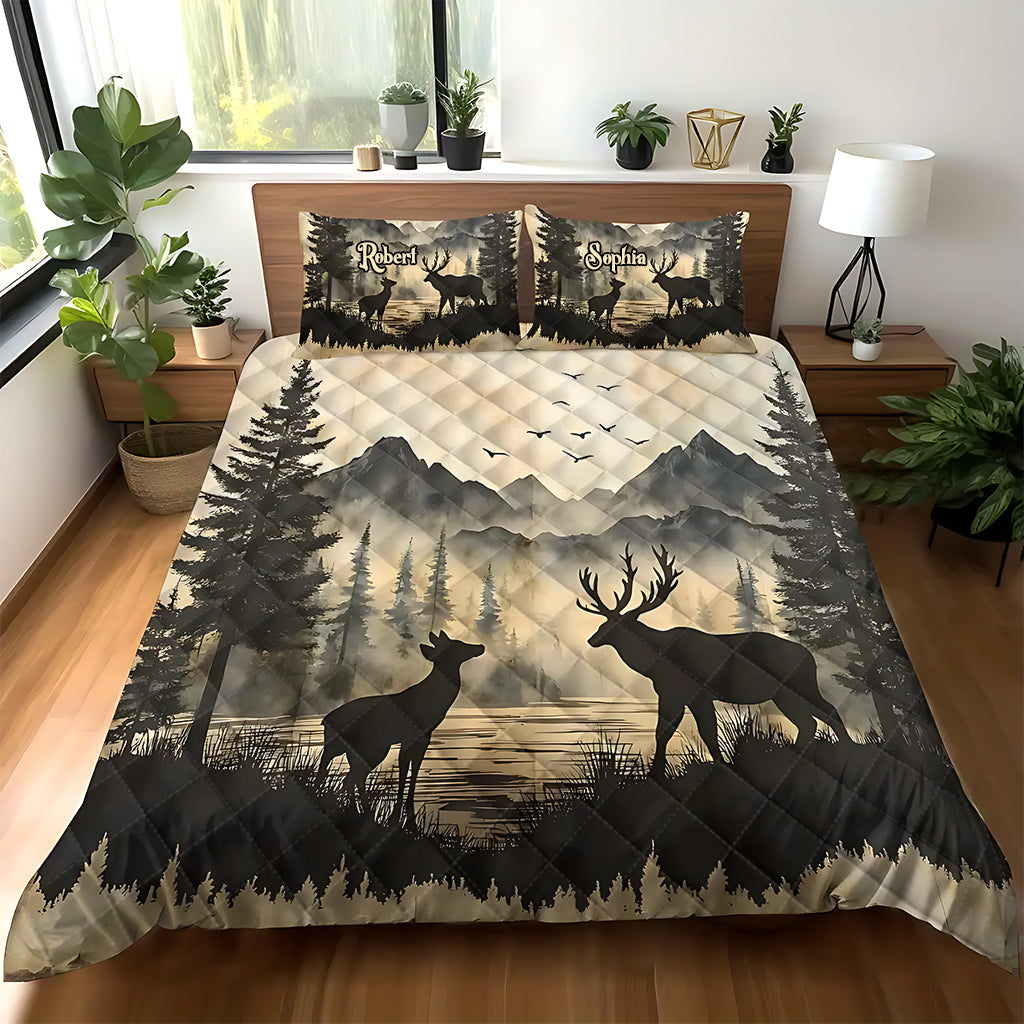 Du und ich, wir schaffen das – Personalisiertes Jagd-Quilt-Set