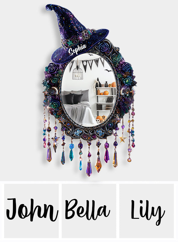 Magische Raumdekoration – Personalisierter Hexen-Wandspiegel