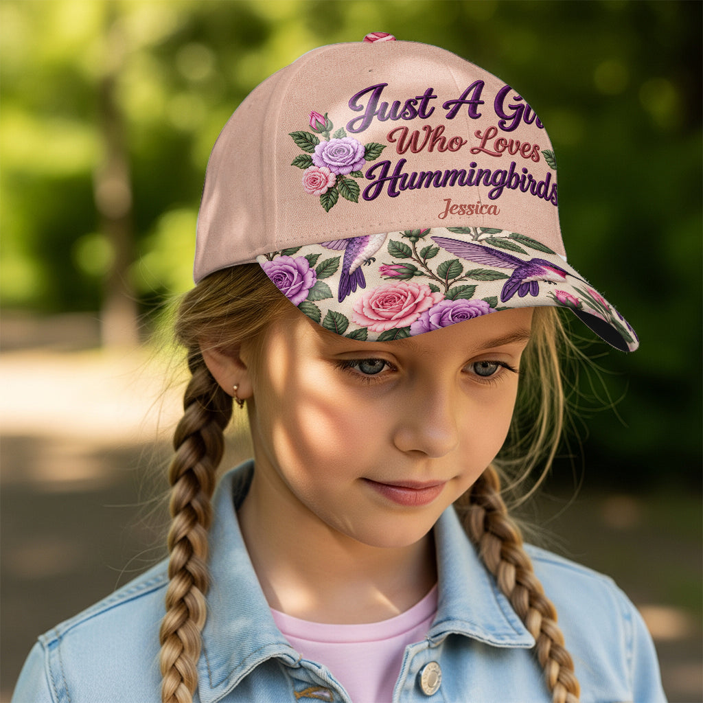Ein Mädchen, das Kolibris liebt - Personalisierte Kolibri Classic Cap