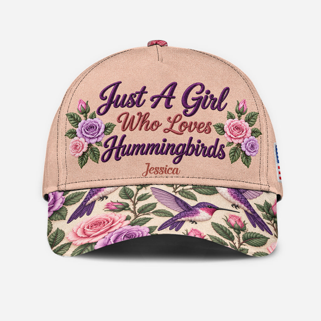 Ein Mädchen, das Kolibris liebt - Personalisierte Kolibri Classic Cap