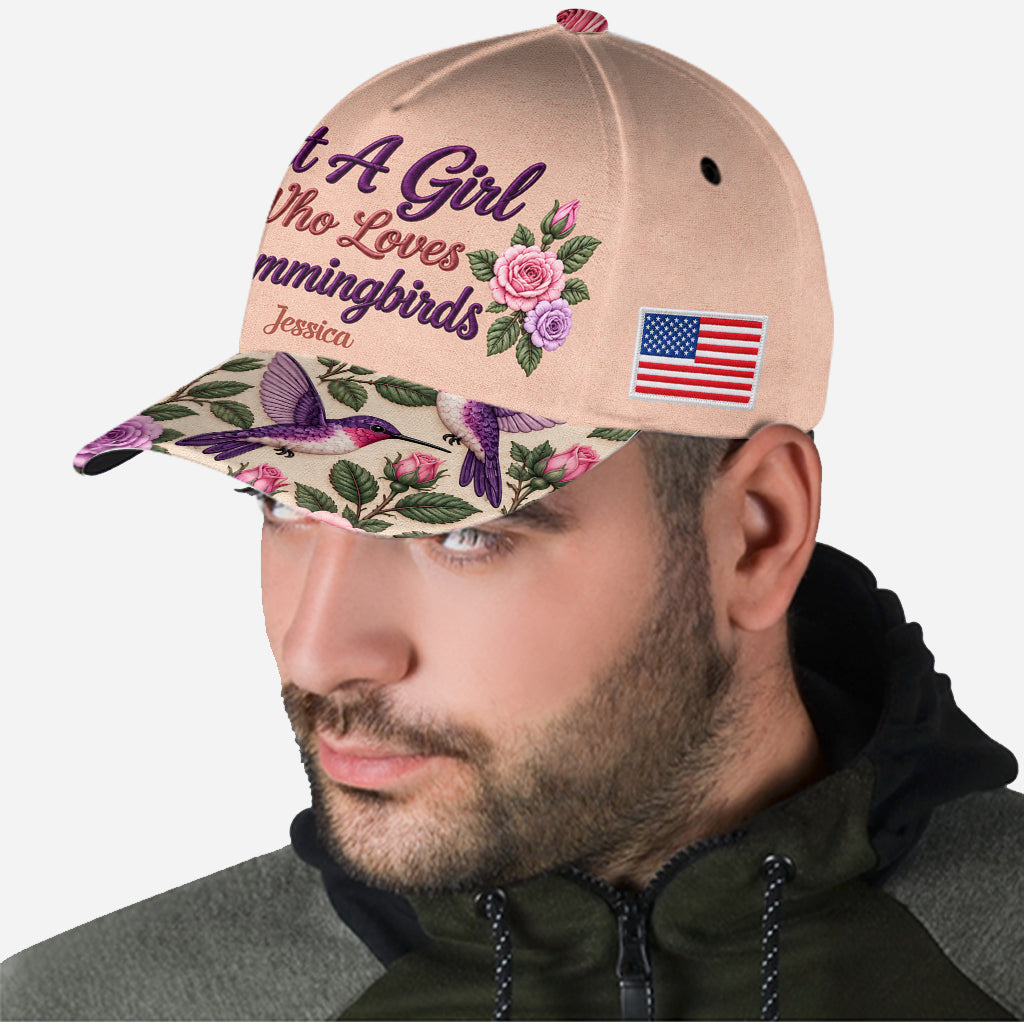 Ein Mädchen, das Kolibris liebt - Personalisierte Kolibri Classic Cap