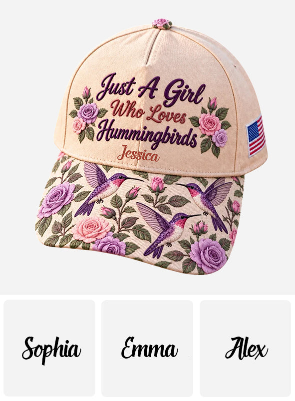 Ein Mädchen, das Kolibris liebt - Personalisierte Kolibri Classic Cap