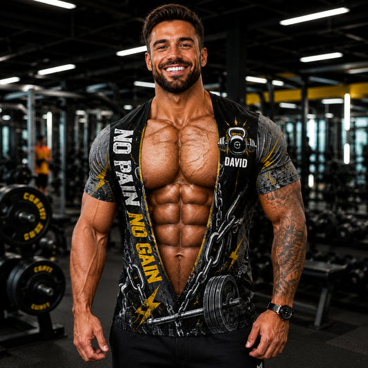 No Pain No Gain - Personalized Fitness All Over Shirt