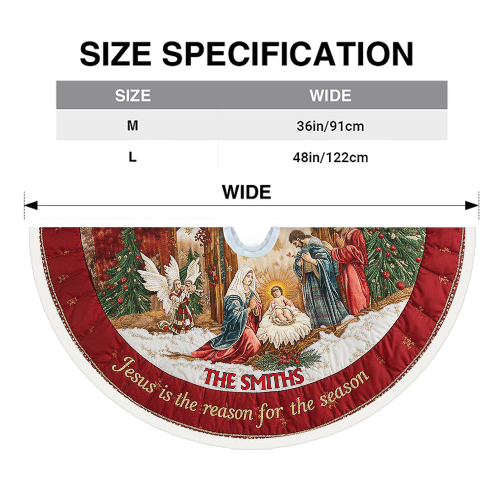Jesus ist der Grund für Weihnachten – Personalisierter christlicher Weihnachtsbaumrock