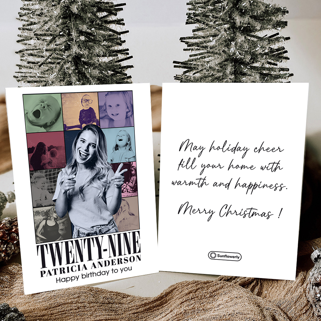 Beliebige Nachricht & Foto-Upload – Personalisierte Grußkarte