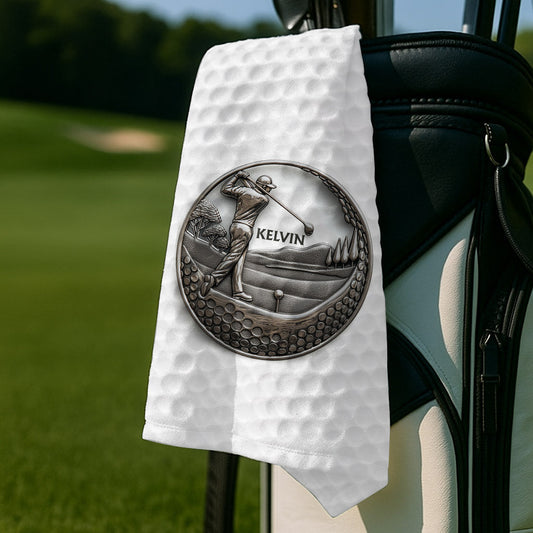 Love Golf – Personalisiertes Golfhandtuch