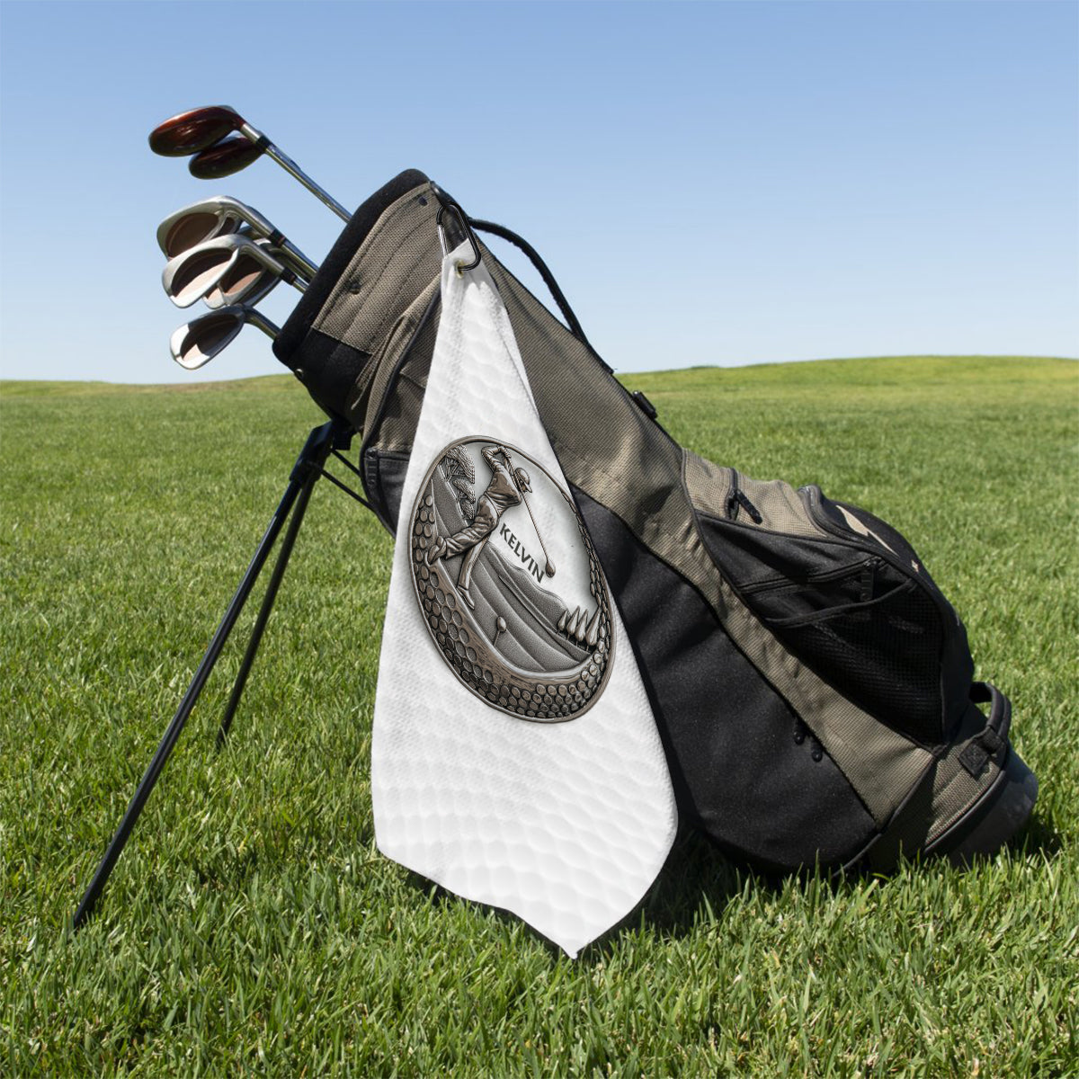Love Golf – Personalisiertes Golfhandtuch
