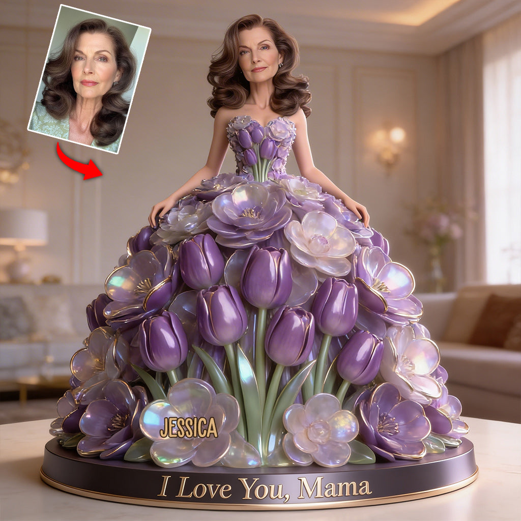 We Love You Mom - Personalized Mother Custom Shaped Acrylic Plaque