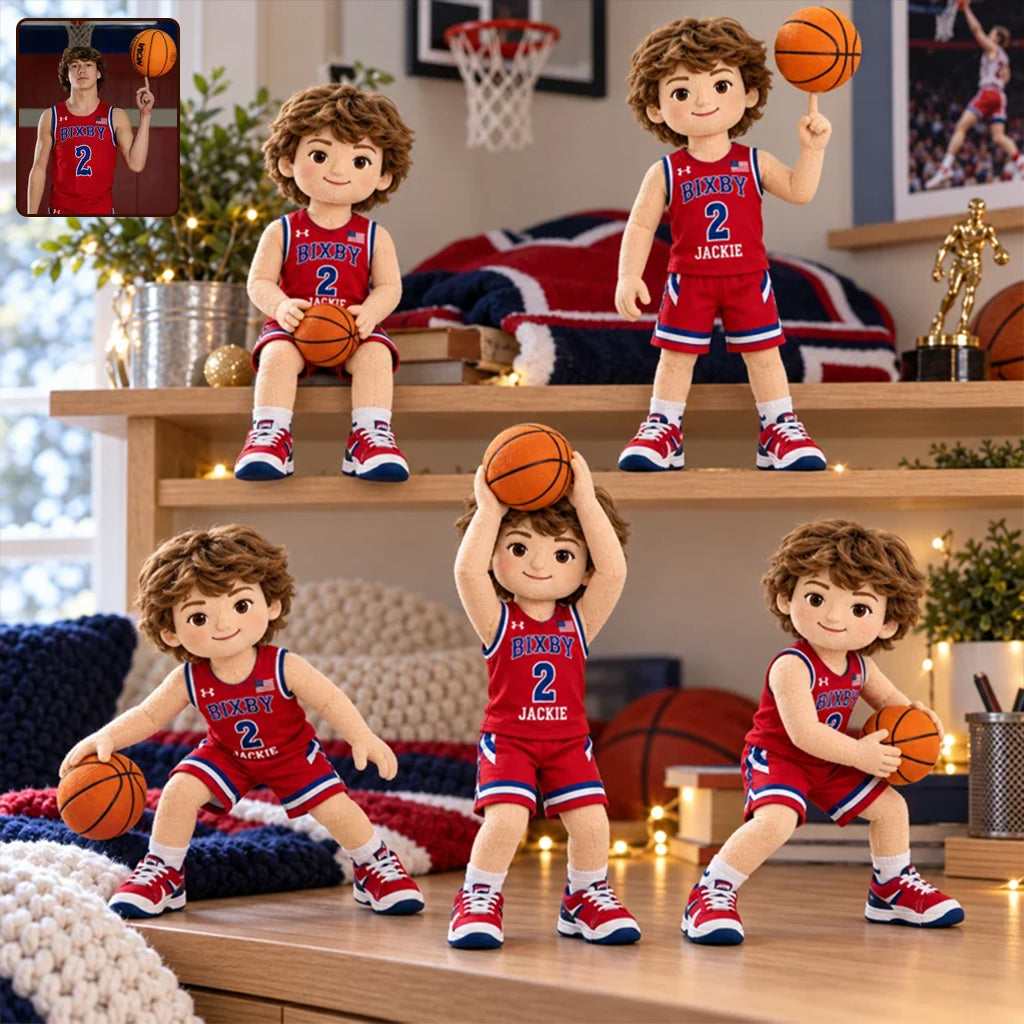 Game Day - Personalized Basketball Posable Plush Doll