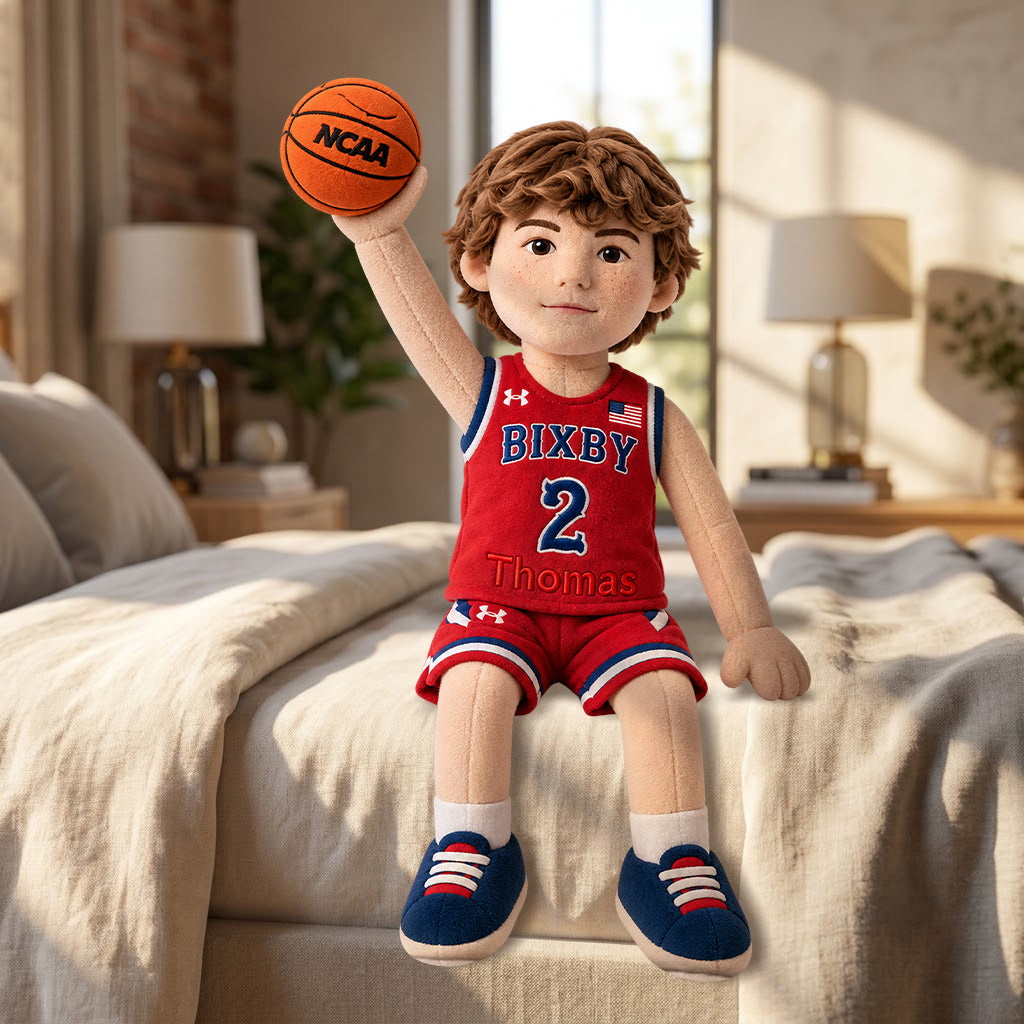 Game Day - Personalized Basketball Posable Plush Doll