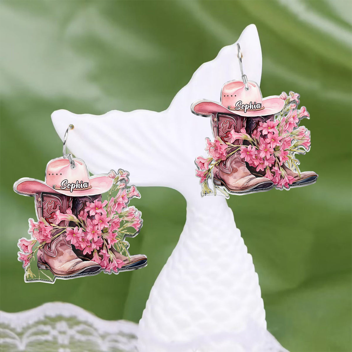 Cowgirl-Stiefel – personalisierte Cowgirl-Ohrringe