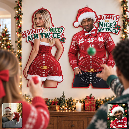 Christmas Night Spicy Game - Personalized Couple Sticky Ball Dart Board Set