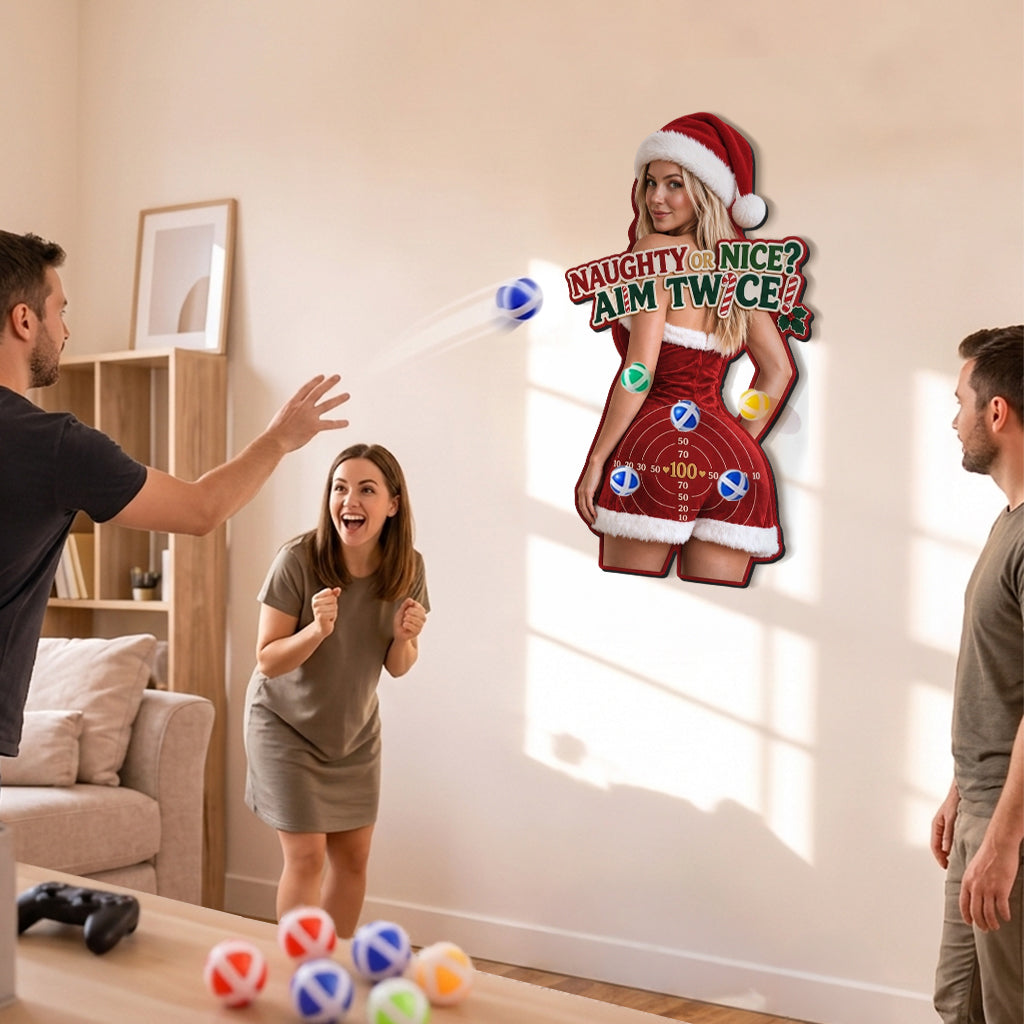 Christmas Night Spicy Game - Personalized Couple Sticky Ball Dart Board Set