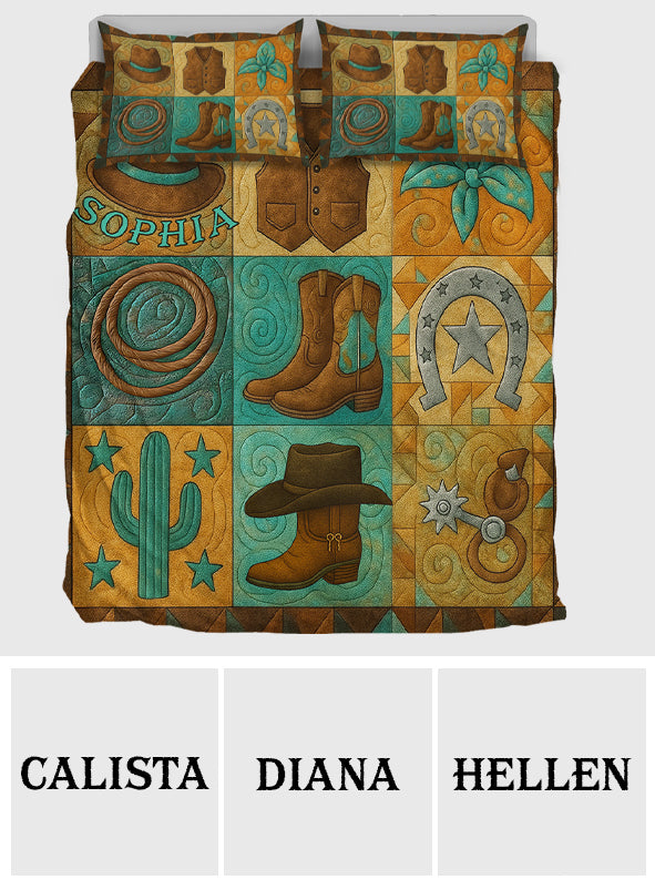 Cowgirl Wildlife - Personalisierte Cowgirl-Bettwäsche