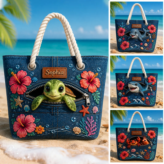 Salty Lil' Beach - Personalisierte Hund Strandtasche