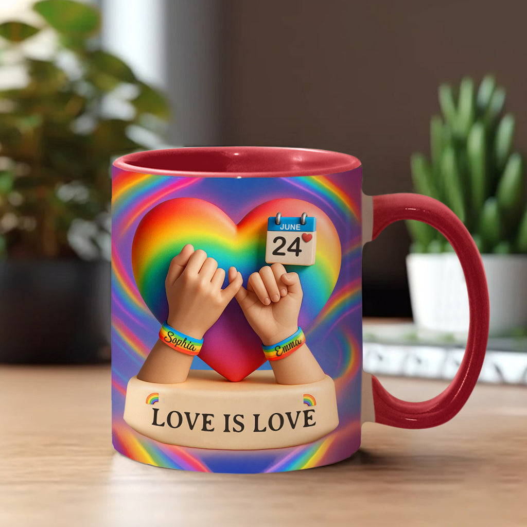 Liebe ist Liebe – Personalisierte Tasse mit LGBT-Unterstützungsmotiv