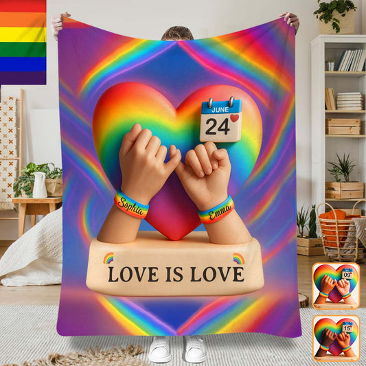 Liebe ist Liebe – Personalisierte LGBT-Unterstützungsdecke