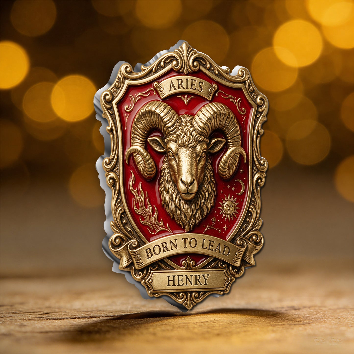 Luxus Brosche für Sternzeichen - Personalisierte 3D-Emblem-Emaille-Nadel