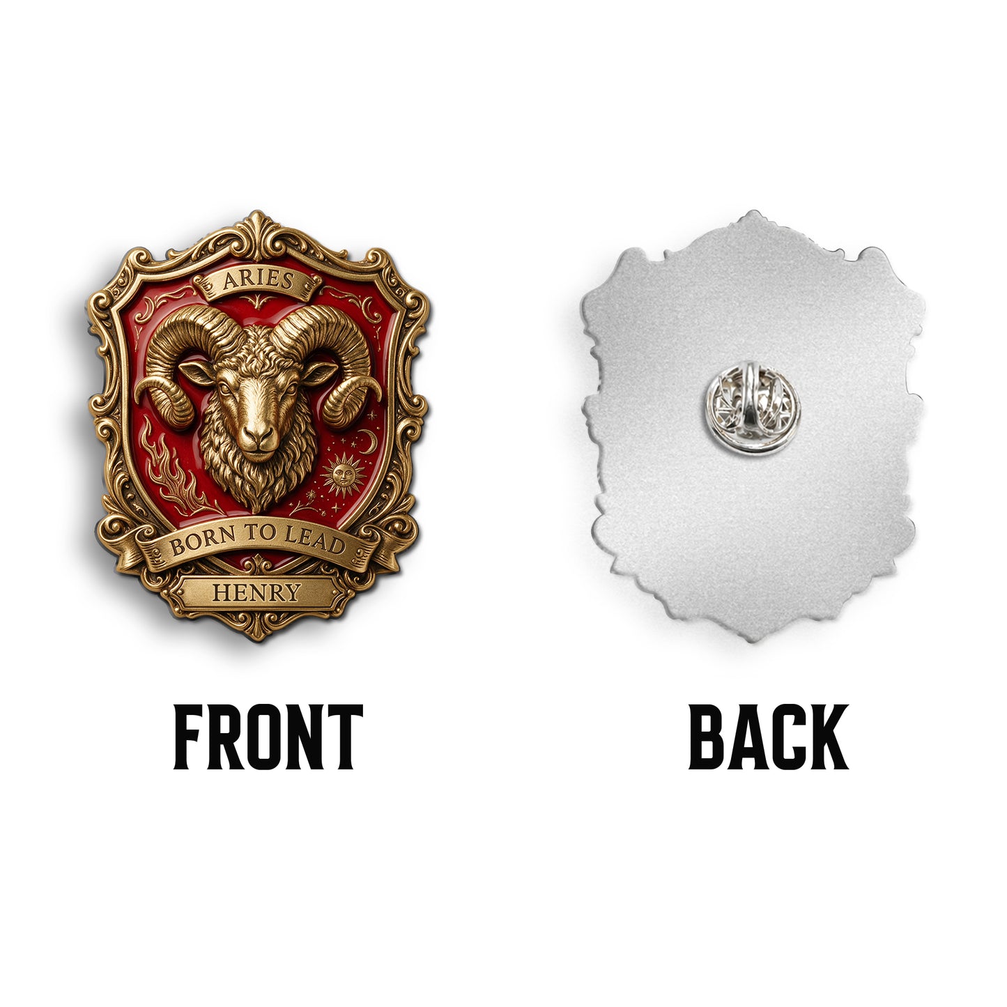 Luxus Brosche für Sternzeichen - Personalisierte 3D-Emblem-Emaille-Nadel