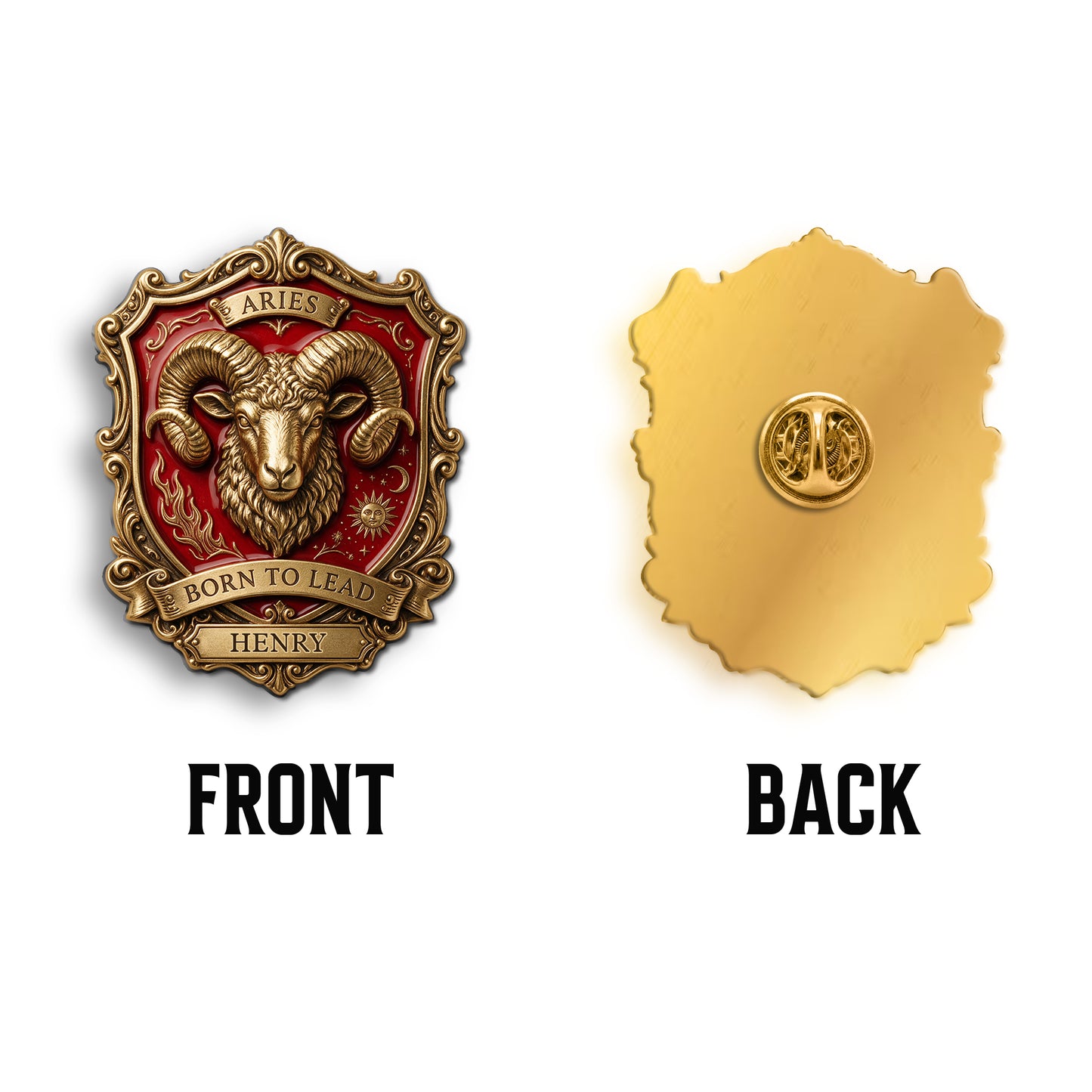 Luxus Brosche für Sternzeichen - Personalisierte 3D-Emblem-Emaille-Nadel