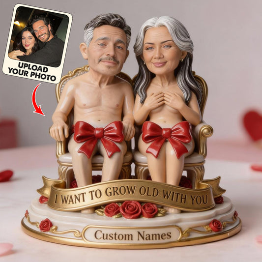 I Wanna Grow Old with You - Personalized Spicy Couple Custom Shaped Acrylic Plaque
