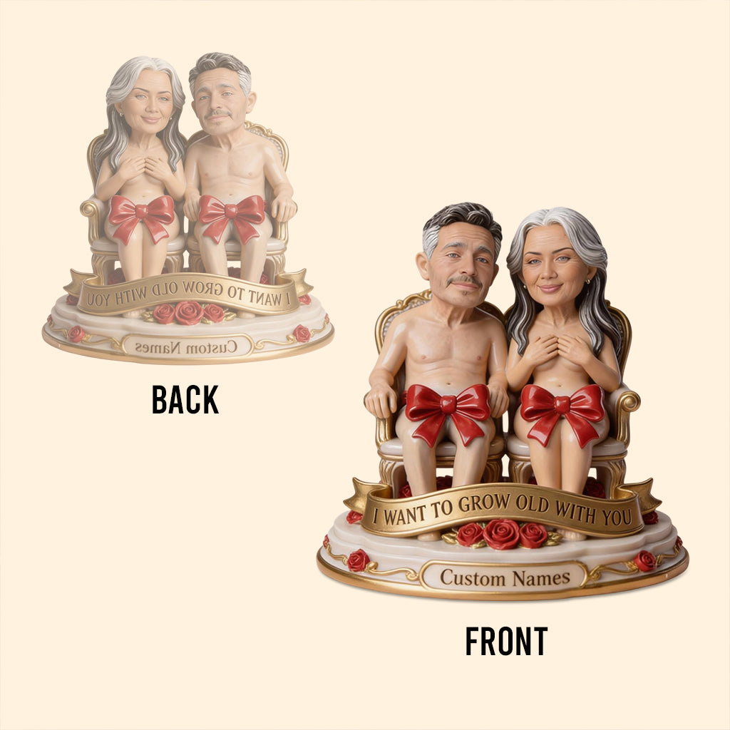 I Wanna Grow Old with You - Personalized Spicy Couple Custom Shaped Acrylic Plaque