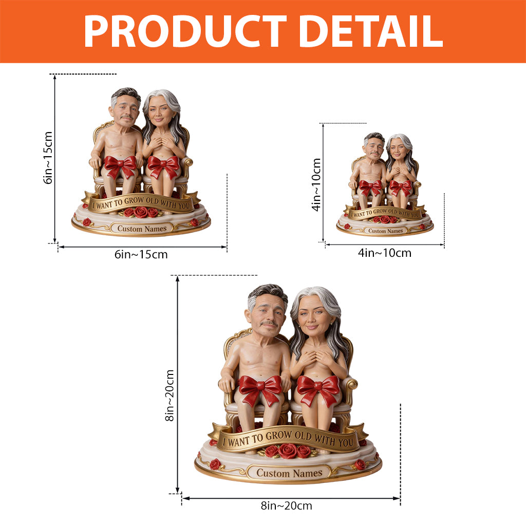 I Wanna Grow Old with You - Personalized Spicy Couple Custom Shaped Acrylic Plaque
