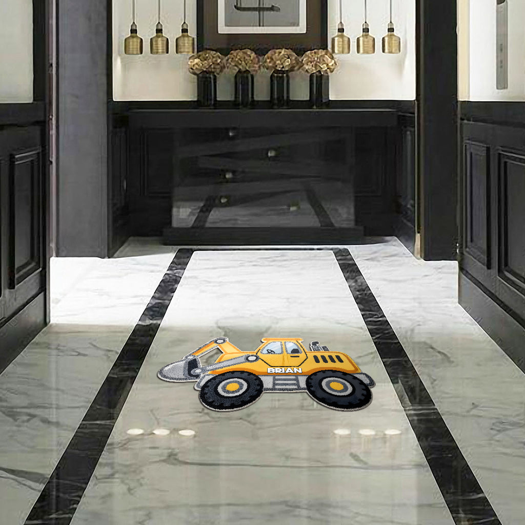 Super Construction – Personalisierte Fußmatte/Teppich in Kinderform