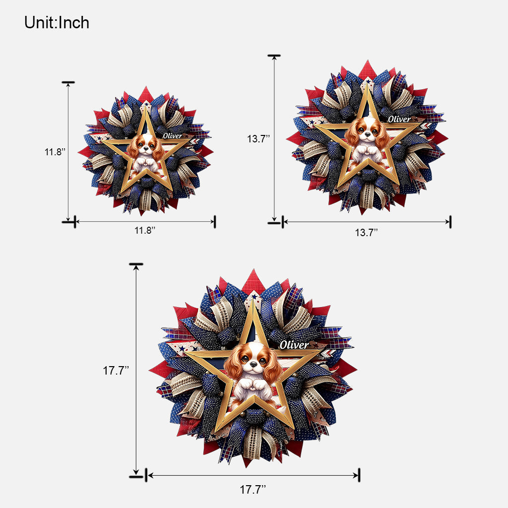 Paws & Patriot – Personalisiertes, individuell geformtes Holzschild mit Hundemotiv