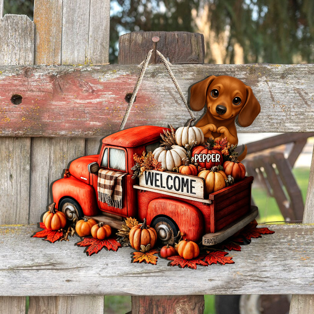 Tis The Season - Personalized Dog Custom Shaped Wood Sign