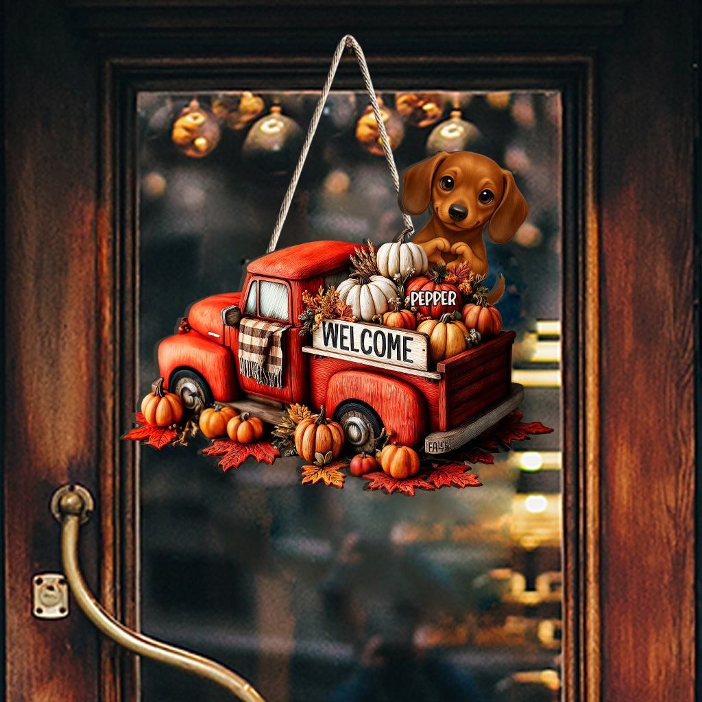 Tis The Season - Personalized Dog Custom Shaped Wood Sign