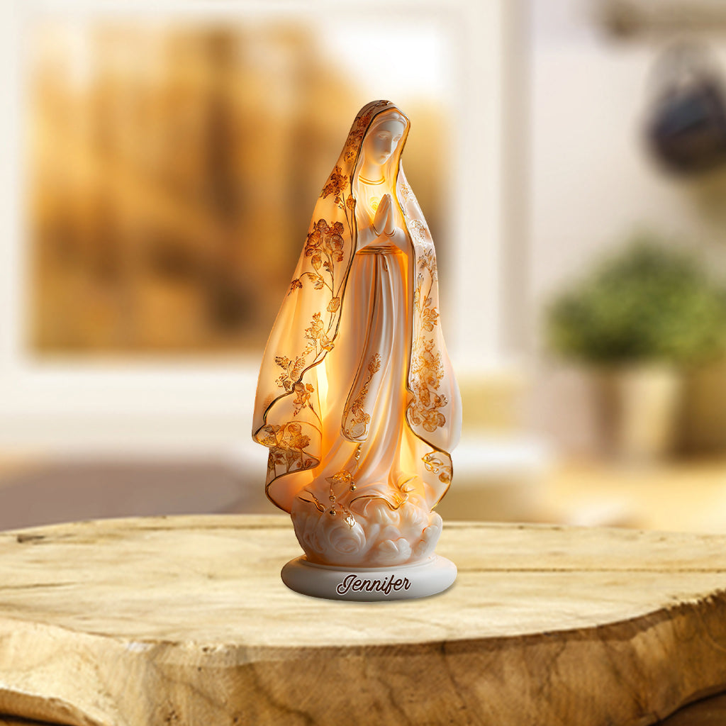 Unsere Liebe Frau – Personalisierte christliche Acrylplakette in individueller Form