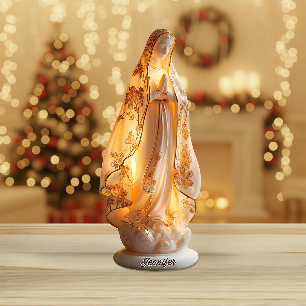 Unsere Liebe Frau – Personalisierte christliche Acrylplakette in individueller Form