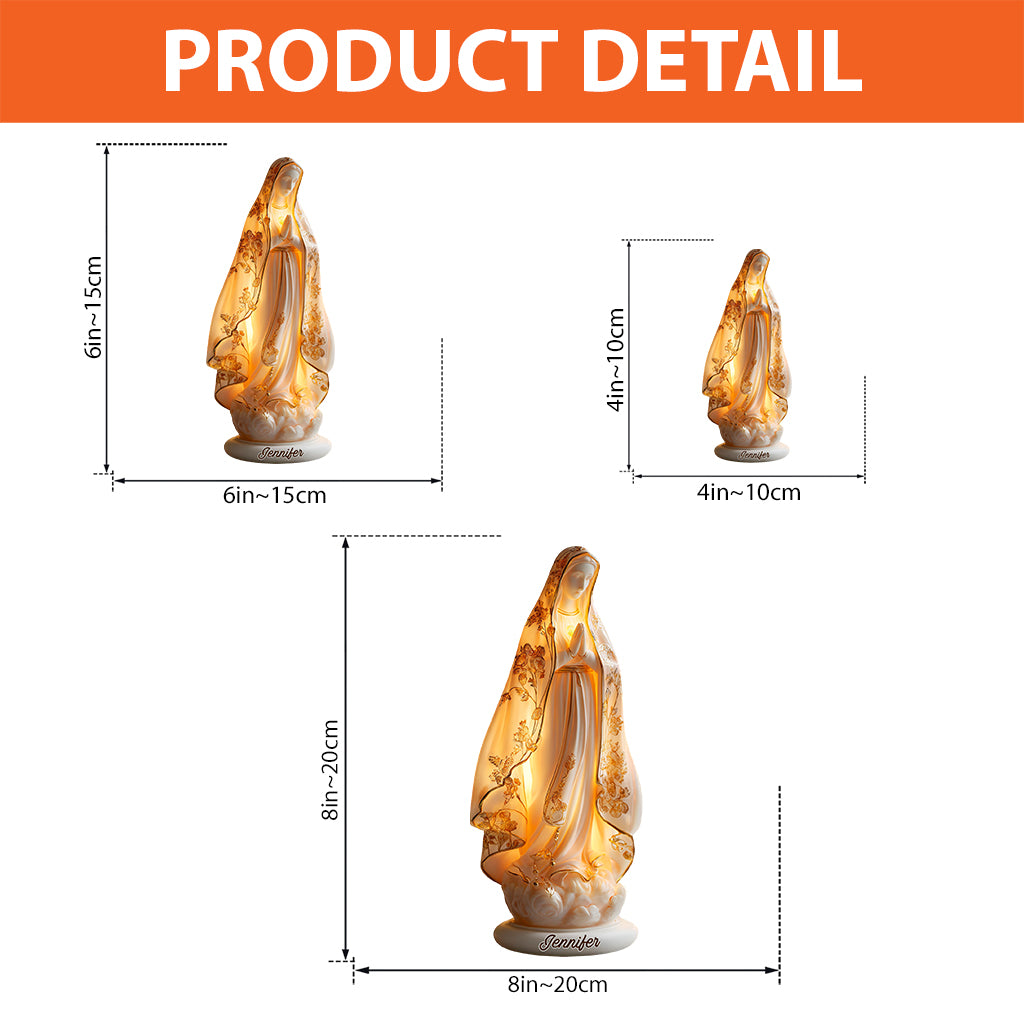 Unsere Liebe Frau – Personalisierte christliche Acrylplakette in individueller Form