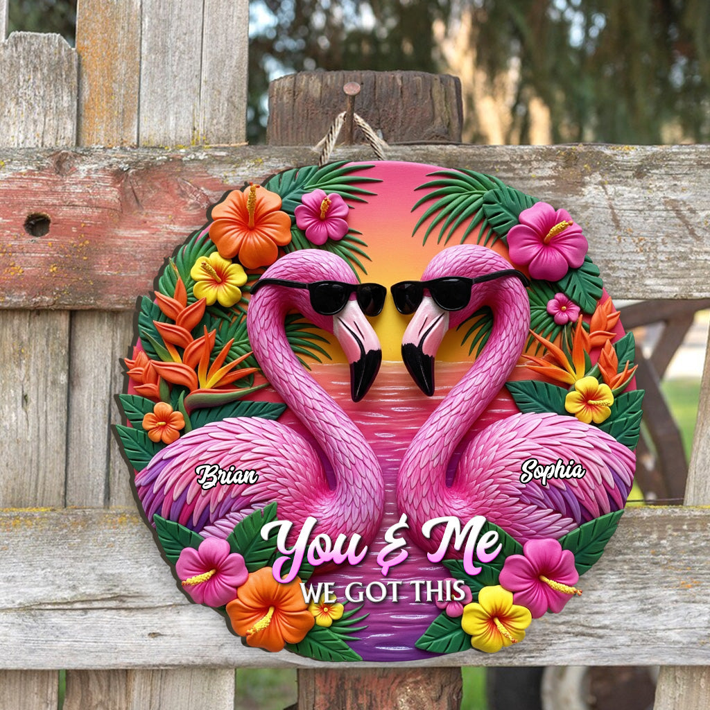 We Got This - Personalized Couple Custom Shaped Wood Sign